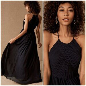 ANTHROPOLOGIE BHLDN Madrie Maxi Dress in Midnight Size 12